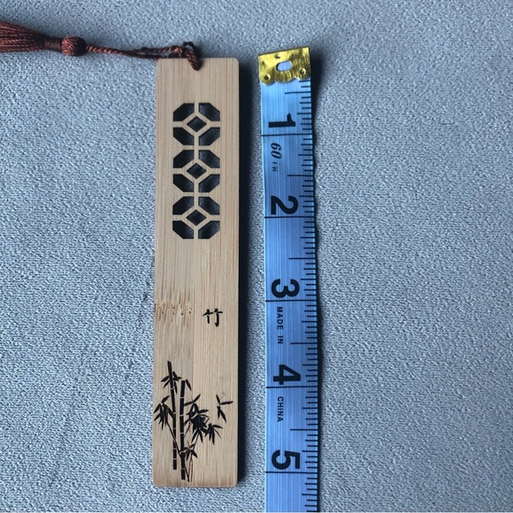 Bamboo Bookmark with Brown Tassel ~ Brand New! - Picture 6 of 7